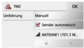 TMC OK Umfangung Manuell Sender automatisch ANTENNE1 (101.3 M...
