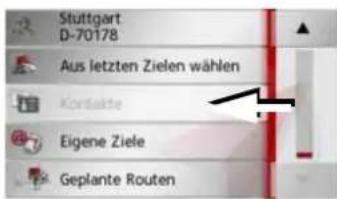 Stuttgart D-70178 Aus letzten Zielen wählen Kontakte Eigene Ziele Geplante Routen