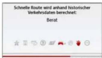 Schnelle Route wird anhand historischer Verkehrsdaten berechnet: Berat