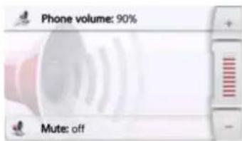 Phone volume: 90% Mute: off
