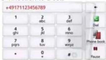 +49171123456789 1 2 3 abc def 4 5 6 ghi ji mn 7 8 9 pqrs tuv wxyz • 0 # Dial Phone book Pause