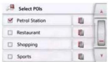 Select POIs ✓ Petrol Station □ Restaurant □ Shopping □ Sports