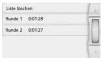 Liste löschen Runde 1 0:01:28 Runde 2 0:01:27