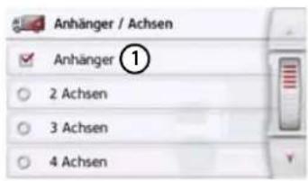 Anhänger / Achsen Anhänger ① 2 Achsen 3 Achsen 4 Achsen