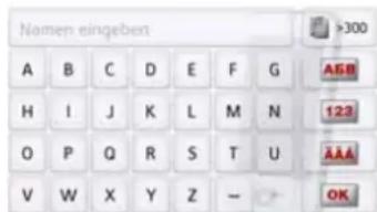 Namen eingeben A B C D E F G A58 H I J K L M N 123 O P Q R S T U AAA V W X Y Z - OK
