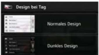 Design bei Tag Normales Design Dunkles Design