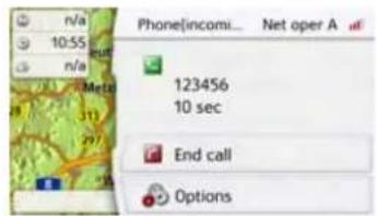 n/a 10:55 n/a 123456 10 sec End call Options