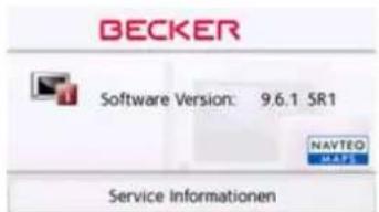 BECKER Software Version: 9.6.1 SR1 NAVTEO MAPS Service Informationen