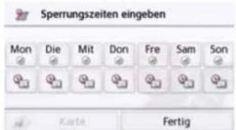 Sperrungszeiten eingeben Mon Die Mit Don Fre Sam Son Karta Fertig