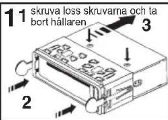11 skruva loss skruvarna och ta bort hållaren 2 3