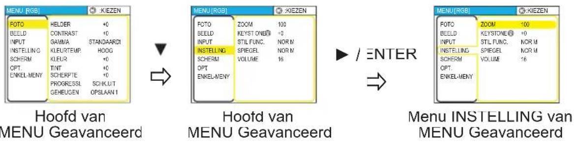 HITACHI CP-RX60Z - Gebruik van de menu-functie - 3