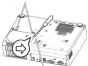 HITACHI CP-RX60Z - In het geval u deze zelf vervangt, - 1