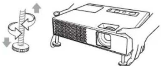 HITACHI CP-X253EF - De neiging van de projector instellen - 3
