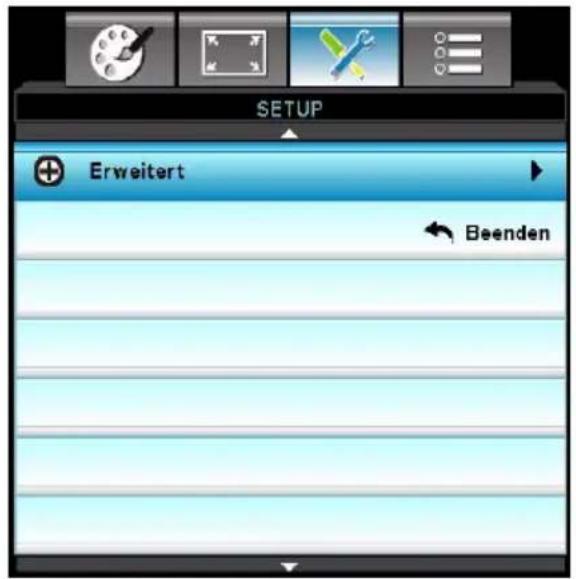 SETUP Erweitert Beenden