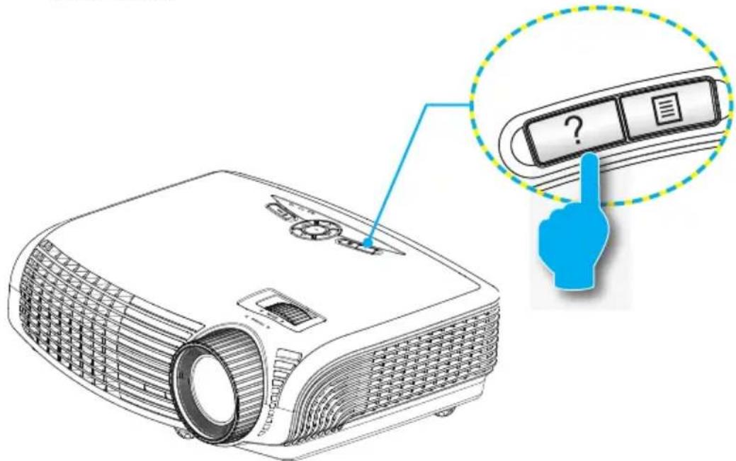OPTOMA X401 - Die HILFE-Taste nutzen - 1