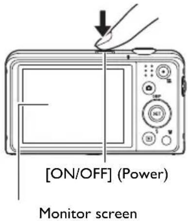 [ON/OFF] (Power) Monitor screen