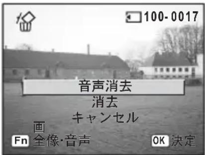 PENTAX Optio X - ボイスメモを消去する - 1