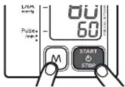 DIA m/s Pulse+ 0ms+ 60 M START STOP