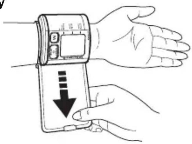 Diagram illustrating a hand holding a smartphone with a wristwatch and a downward arrow indicating a download or disbursement.