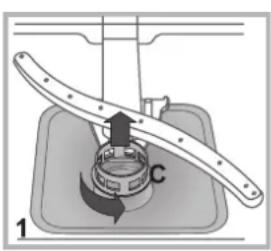 HOTPOINT LTF 11H121 - Rengöring av vatteninsläppsfiltret\* - 1