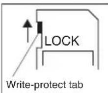LOCK Write-protect tab