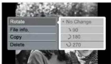 Rotate File info. Copy Delete • No Change 90 180 270