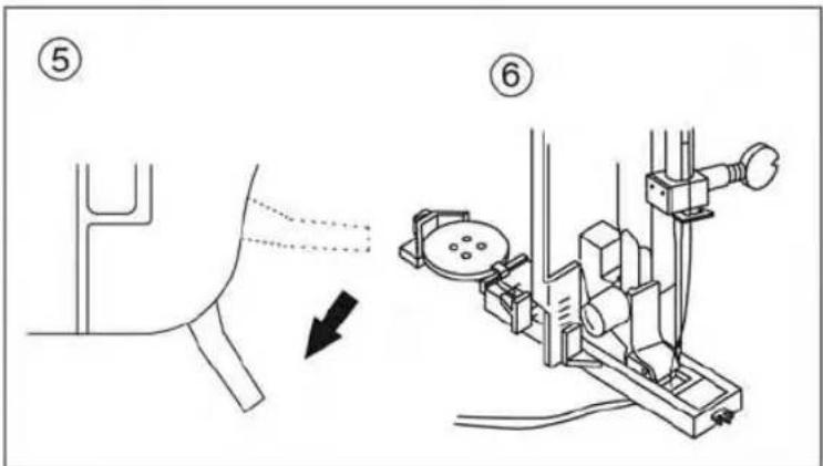 Technical diagram showing two mechanical or electrical setups with labeled components and directional arrows, likely illustrating a process or assembly.