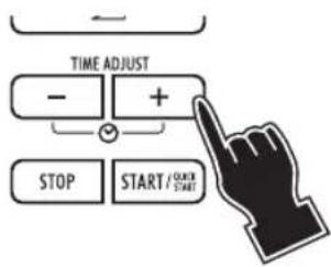 graph TD A["STOP"] --> B["START / START"] C["TIME ADJUST"] --> D["+"] E["−"] --> F["−"]
