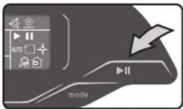Diagram illustrating a media control interface with playback controls and mode selection, featuring icons for audio, home, and video.