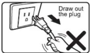 Draw out the plug