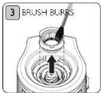DUALIT CCG2 Burr - ALWAYS DISCONNECT FROM THE MAINS SUPPLY BEFORE CLEANING. NO PARTS OF THE GRINDER ARE SUITABLE FOR A DISHWASHER. - 3