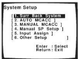 PIONEER VSX-1014 - Select the setting you want to adjust. - 1