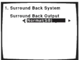 PIONEER VSX-1014 - Select the surround back speaker setting. - 1