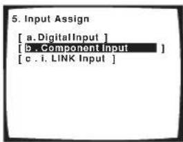 PIONEER VSX-1014 - Select 'Component Input' from the Input Assign menu. - 1