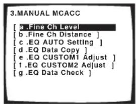 PIONEER VSX-1014 - Select 'Fine Ch Level' from the Manual MCACC setup menu. - 1
