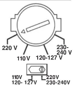 PIONEER VSX-1014 - The factory setting for the voltage selector is 220V. Please set it to the correct voltage for your country or region. - 1