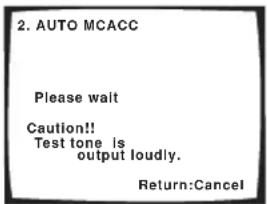 PIONEER VSX-1014 - Wait for the Auto MCACC Setup to finish outputting test tones. - 1