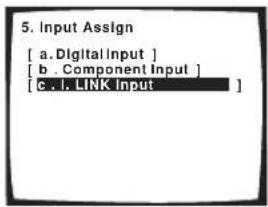 PIONEER VSX-1014 - Select 'i.LINK Input' from the Input Assign menu. - 1