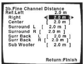 PIONEER VSX-1014 - Select each channel in turn and adjust the distance as necessary. - 1