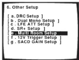 PIONEER VSX-1014 - Select 'Multi Room Setup' from the Other Setup menu. - 1