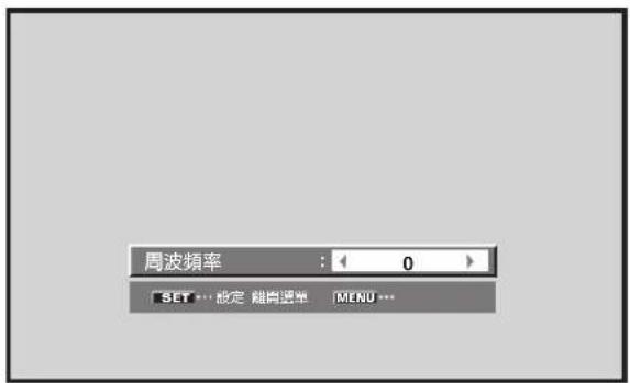 周波頻率 : 0 SET ... 设定 雜端速率 | MENU ...
