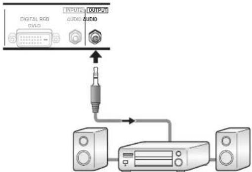 PIONEER PDP-43MXE1 - Conexión del conector de salida de audio - 1