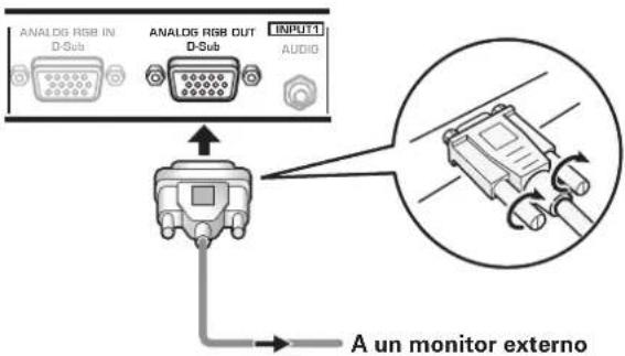 ANALOG RGB IN D-Sub ANALOG RGB OUT D-Sub INPUT1 AUDIO A un monitor externo