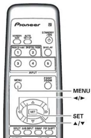 PIONEER PDP-43MXE1 - Instelling van de [CLAMP POSITION] - 2