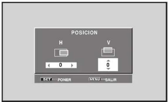 POSICION H V 0 0 SET PONER MENU SALIR