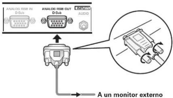 ANALOG RGB IN D-Sub ANALOG RGB OUT D-Sub INPUT1 AUDIO A un monitor externo