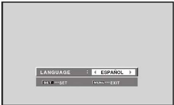 PIONEER PDP-50MXE1 - Ajuste del idioma de visualización en pantalla - 7