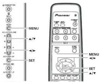 PIONEER PDP-50MXE1 - PICTURE/SCREEN instellingen - 1