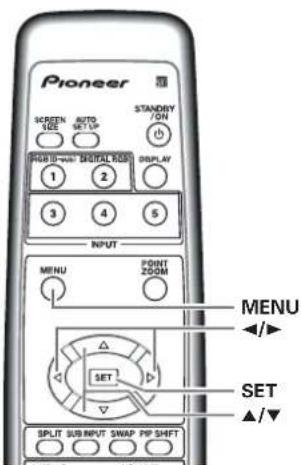 PIONEER PDP-50MXE1 - Terugkeren naar de normale gebruiksstand: - 2