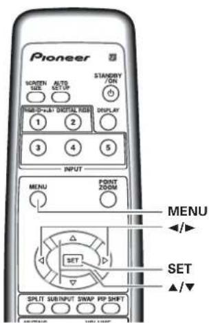PIONEER PDP-50MXE1 - Agendo su questo tasto, vengono automaticamente selezionate le predisposizioni ottimali in relazione alla sorgente di ingresso in uso al momento. - 4